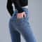 Women Thermal High Waist Jeans, Winter Snow Warm Plush Denim, Stretch Skinny Thick Fleece Fur Pants for Ladies