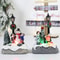 Microlandscape Resin Figurines LED Christmas Village Decoration Santa Claus Pine Needles Snow View 1