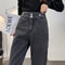 Winter Womens Warm Fleece Jeans, High Waist Thick Denim Pants, Plus Size Loose Harem Trousers