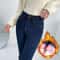 New Women Thermal Stretch Jeans Winter Warm Fleece Lined Denim Pants Slim Fit Stretchy Leggings 1