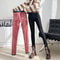 New Women Thermal Stretch Jeans Winter Warm Fleece Lined Denim Pants Slim Fit Stretchy Leggings 4