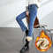 Womens Winter Fleece Jeans, Thickened Warm Denim Pants, Retro Slim Straight Elastic Cotton Fashion Trousers