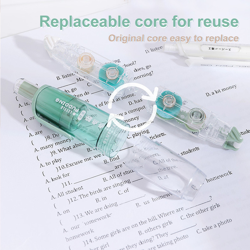 Replaceable Refills Transparent Dot Dispensing Double-sided Tape, Handbook Glue for School, Office, and Stationery Use