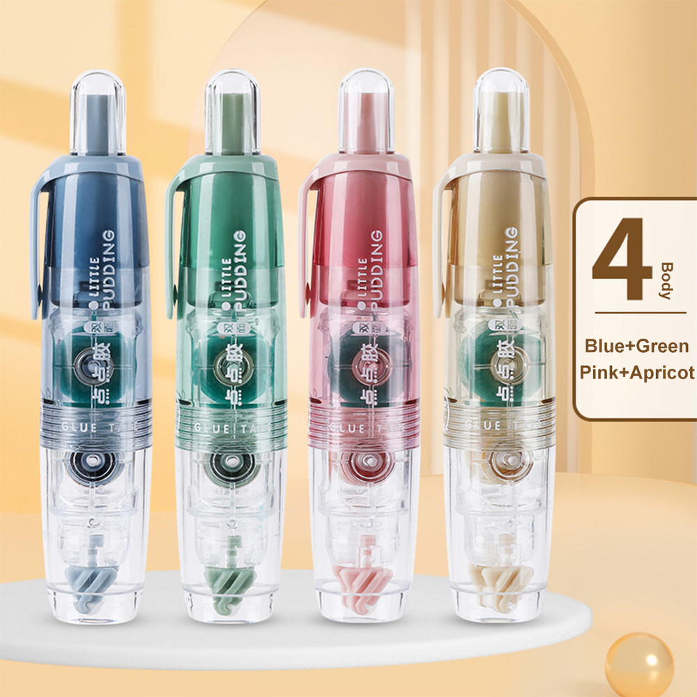 Replaceable Refills Transparent Dot Dispensing Double-sided Tape, Handbook Glue for School, Office, and Stationery Use