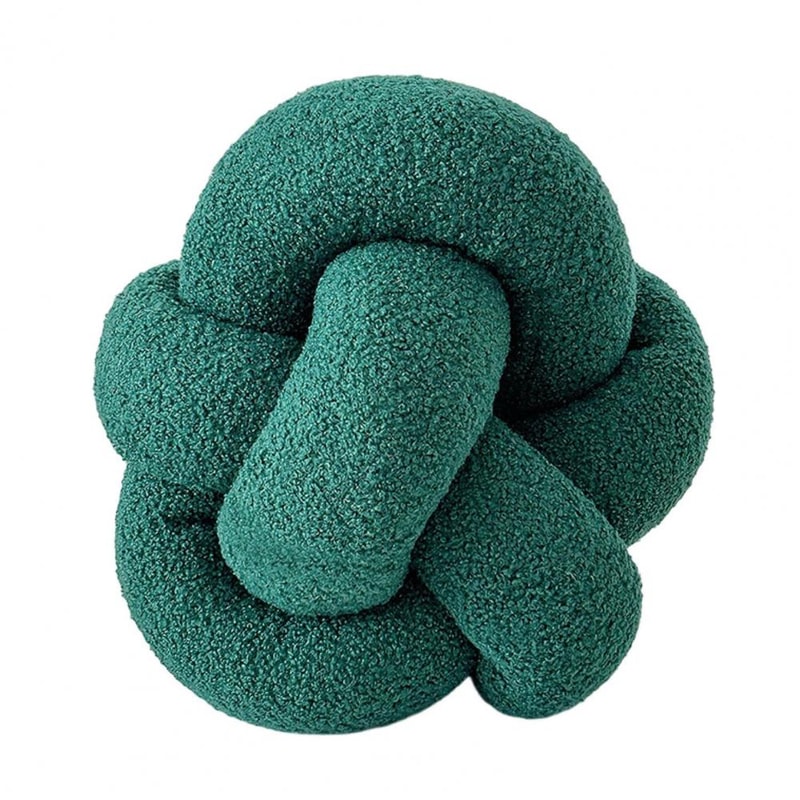 Braided Knot Round Ball Pillow Soft Elastic Hand Knitted Decorative Pillow For Couch 2