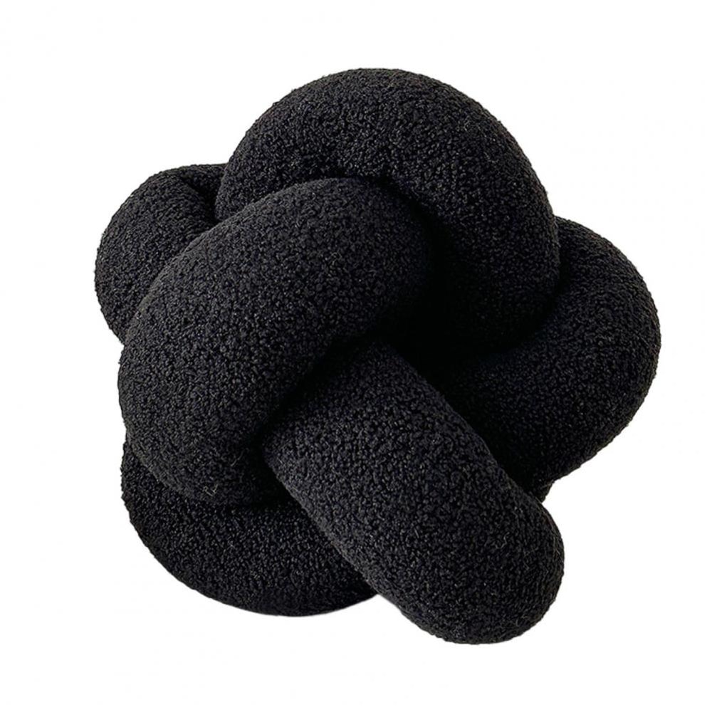 Braided Knot Round Ball Pillow Soft Elastic Hand Knitted Decorative Pillow For Couch 8