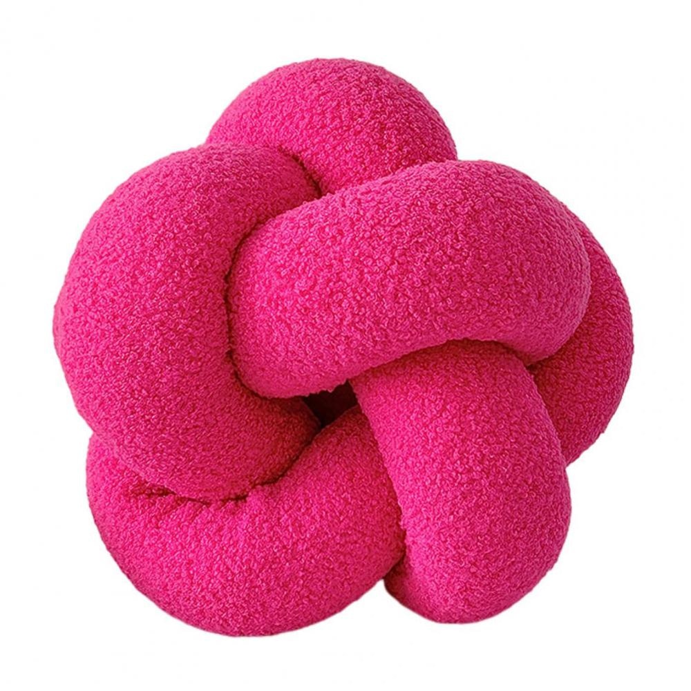Braided Knot Round Ball Pillow Soft Elastic Hand Knitted Decorative Pillow For Couch 9