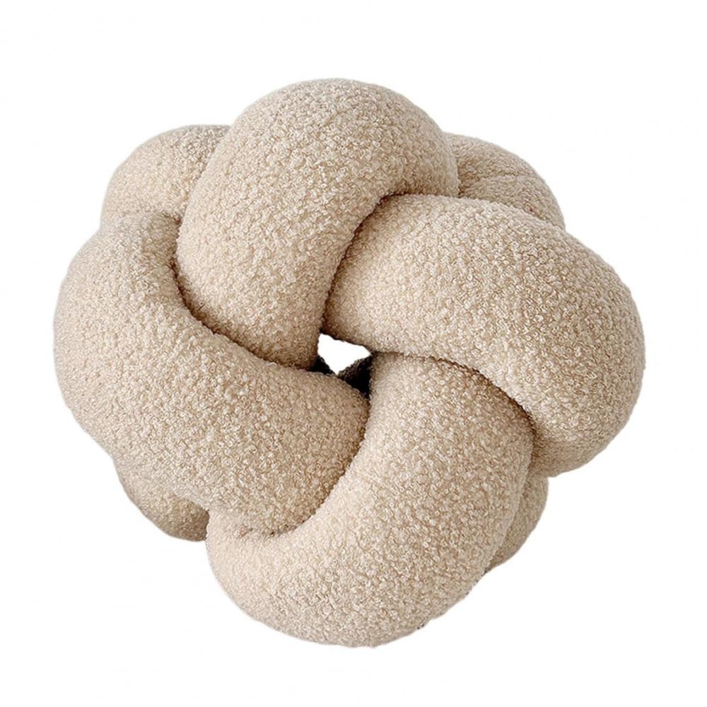Braided Knot Round Ball Pillow Soft Elastic Hand Knitted Decorative Pillow For Couch 10