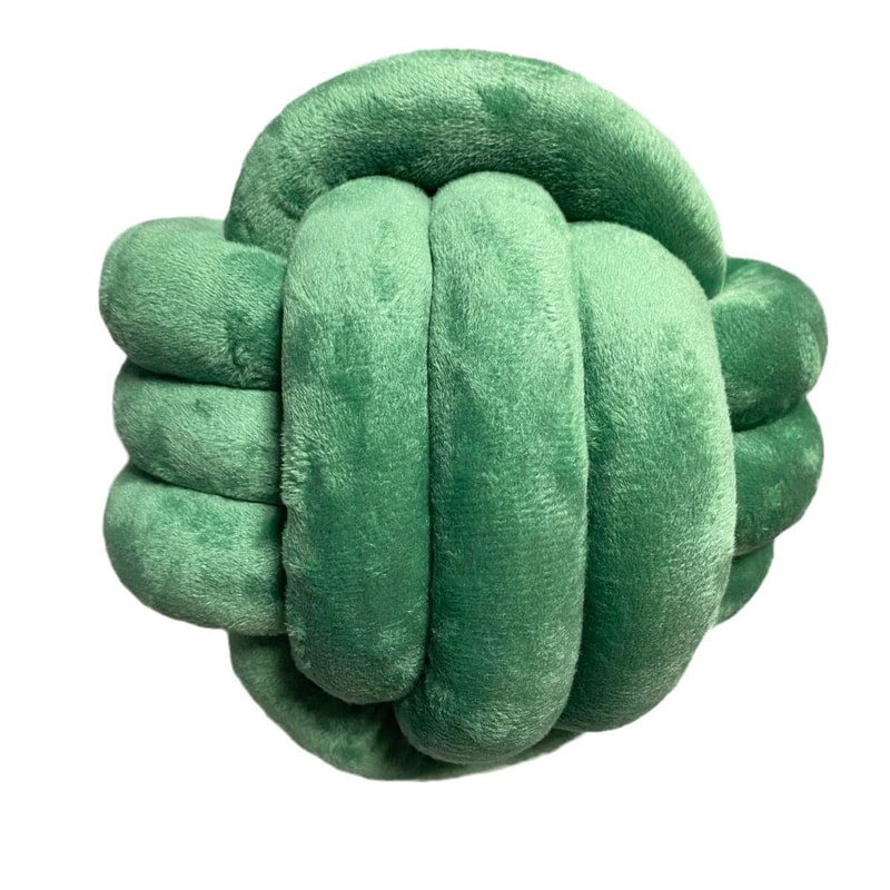 Luxury Glossy Accent Pillow With Tassel Details Braided Cord Knot Ball Cushion For Sofa Bohemian St 8