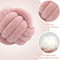 Handmade Knotted Pillow Inyahome Soft Knot Ball Throw Cushion Plush Decorative Round Pillow For Kid 3