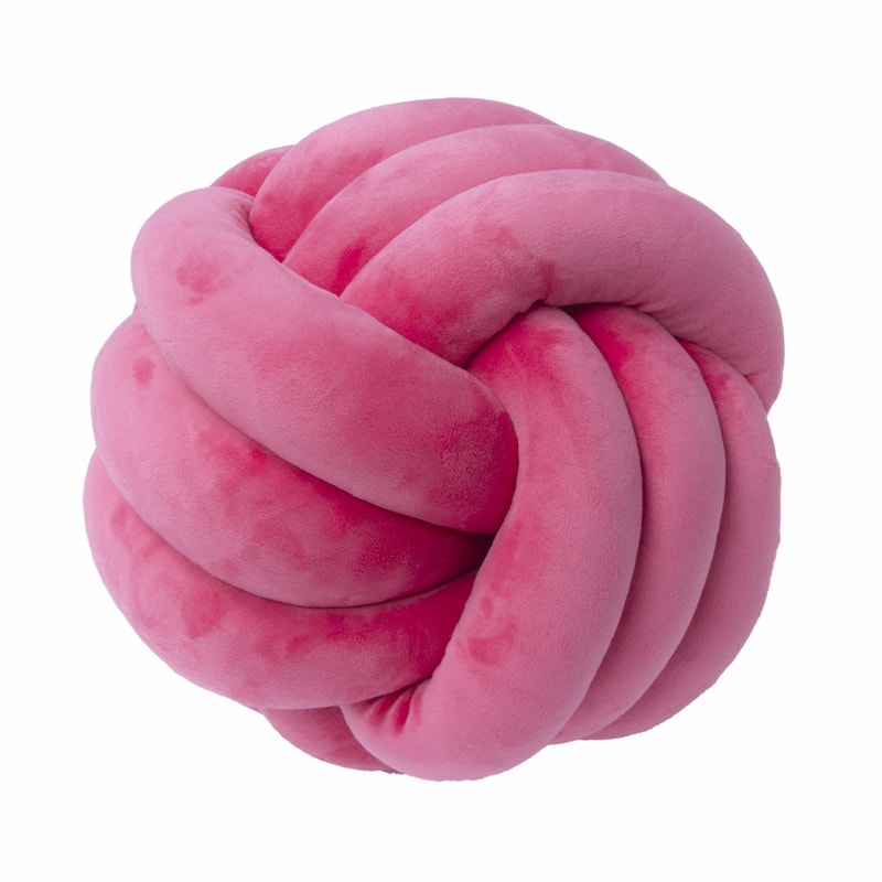 Handmade Knotted Pillow, Inyahome Soft Knot Ball Throw Cushion, Plush Decorative Round Pillow for Kids' Room