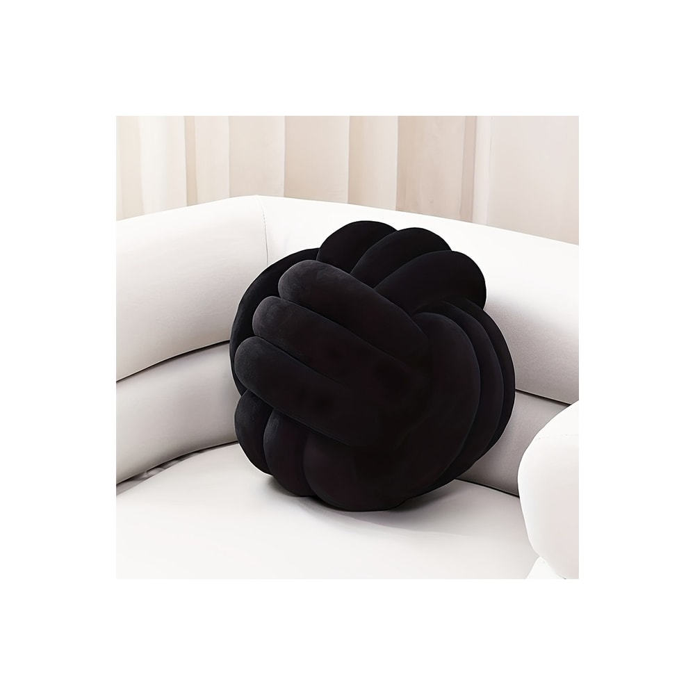 Decorative Knot Ball Pillows Round Plush Aesthetic Cushion Soft Stress Relieving Pillows for Bed Decor