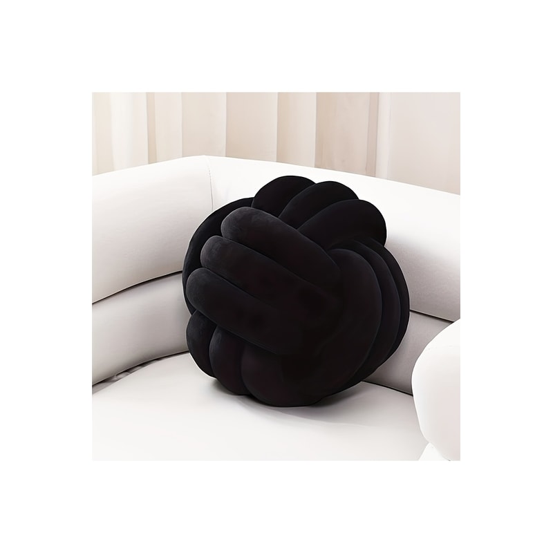 Decorative Knot Ball Pillows Round Plush Aesthetic Cushion Soft Stress Relieving Pillows for Bed Decor