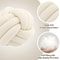 Modern Soft Big Cushion, Handmade Art Decor Knot Ball Throw Pillow for Home Sofa, Cozy Decorative White Christmas Cushio