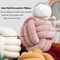 Modern Soft Big Cushion, Handmade Art Decor Knot Ball Throw Pillow for Home Sofa, Cozy Decorative White Christmas Cushio