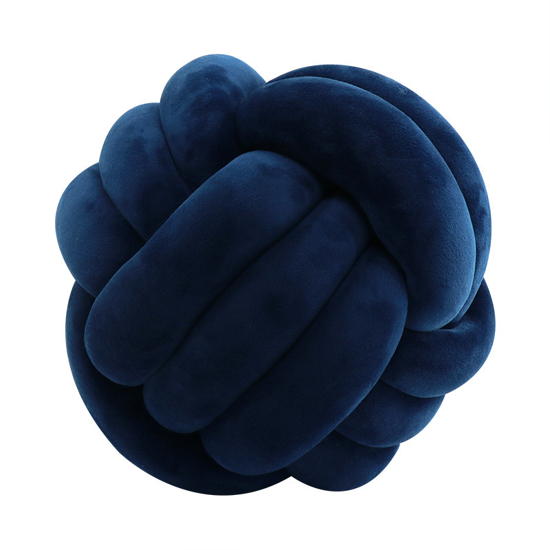 Modern Soft Big Cushion, Handmade Art Decor Knot Ball Throw Pillow for Home Sofa, Cozy Decorative White Christmas Cushio