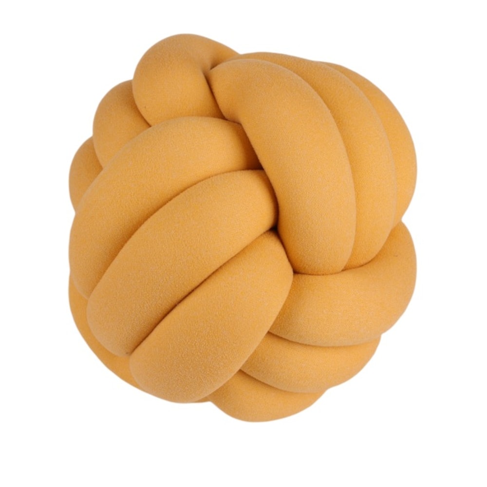 Modern Soft Big Cushion, Handmade Art Decor Knot Ball Throw Pillow for Home Sofa, Cozy Decorative White Christmas Cushio