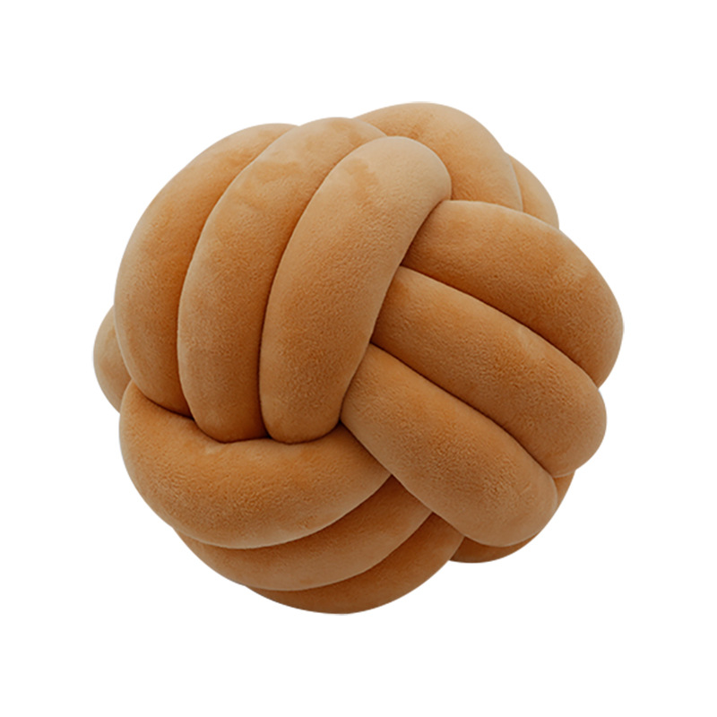 Modern Soft Big Cushion, Handmade Art Decor Knot Ball Throw Pillow for Home Sofa, Cozy Decorative White Christmas Cushio