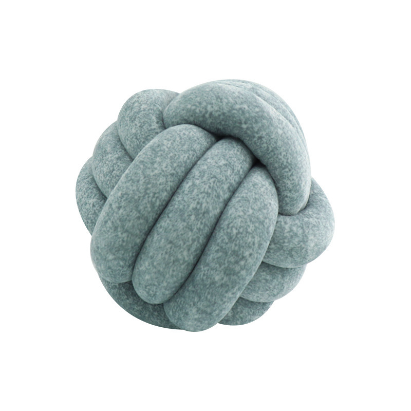 Modern Soft Big Cushion, Handmade Art Decor Knot Ball Throw Pillow for Home Sofa, Cozy Decorative White Christmas Cushio