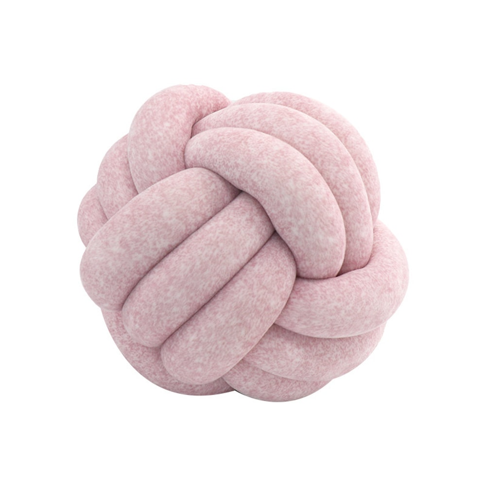 Modern Soft Big Cushion, Handmade Art Decor Knot Ball Throw Pillow for Home Sofa, Cozy Decorative White Christmas Cushio