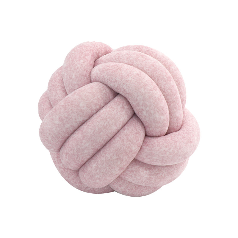 Modern Soft Big Cushion, Handmade Art Decor Knot Ball Throw Pillow for Home Sofa, Cozy Decorative White Christmas Cushio