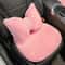 Soft Plush Car Headrest, Comfortable Lumbar Support Cartoon Bowknot Pillow for Car Interior and Winter Decoration