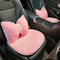 Soft Plush Car Headrest, Comfortable Lumbar Support Cartoon Bowknot Pillow for Car Interior and Winter Decoration