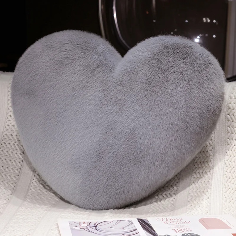 Heartshaped Cushion In Nordic Style Soft Throw Pillow Solid Color Pink White Black Ideal For Sofa O 2