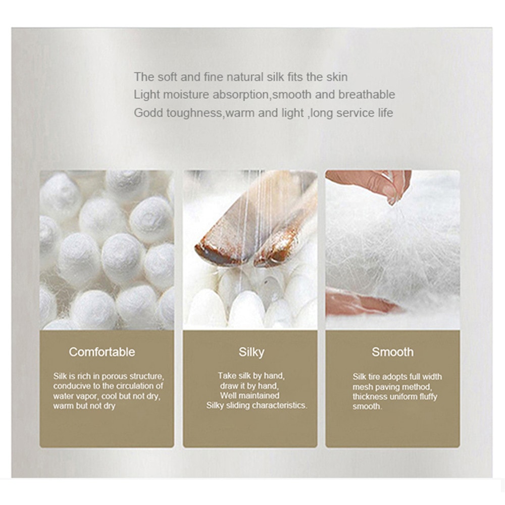 Neck Protection Bed Pillows Pillow King Queen Style Rectangle Silk Inner 1