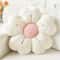 Cozy Soft Plush Daisy Flower Throw Pillow, Decorative Cushion for Bed & Sofa, White/Pink, Beautiful Floral Design