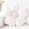 Cozy Soft Plush Daisy Flower Throw Pillow, Decorative Cushion for Bed & Sofa, White/Pink, Beautiful Floral Design