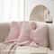 Rabbit Fur Comfortable Car Seat Cushion, Pink Bow Ribbon Couch Pillow