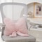 Rabbit Fur Comfortable Car Seat Cushion, Pink Bow Ribbon Couch Pillow