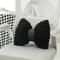 Rabbit Fur Comfortable Car Seat Cushion, Pink Bow Ribbon Couch Pillow