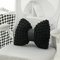 Rabbit Fur Comfortable Car Seat Cushion, Pink Bow Ribbon Couch Pillow