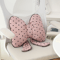 Rabbit Fur Comfortable Car Seat Cushion, Pink Bow Ribbon Couch Pillow