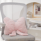 Rabbit Fur Comfortable Car Seat Cushion, Pink Bow Ribbon Couch Pillow