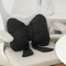 Rabbit Fur Comfortable Car Seat Cushion, Pink Bow Ribbon Couch Pillow