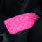 Auto Bone-Shaped Headrest, Pink Super Plush Car Neck Pillow, Seat Support Waist Pillows for Women Car Interior Accessori