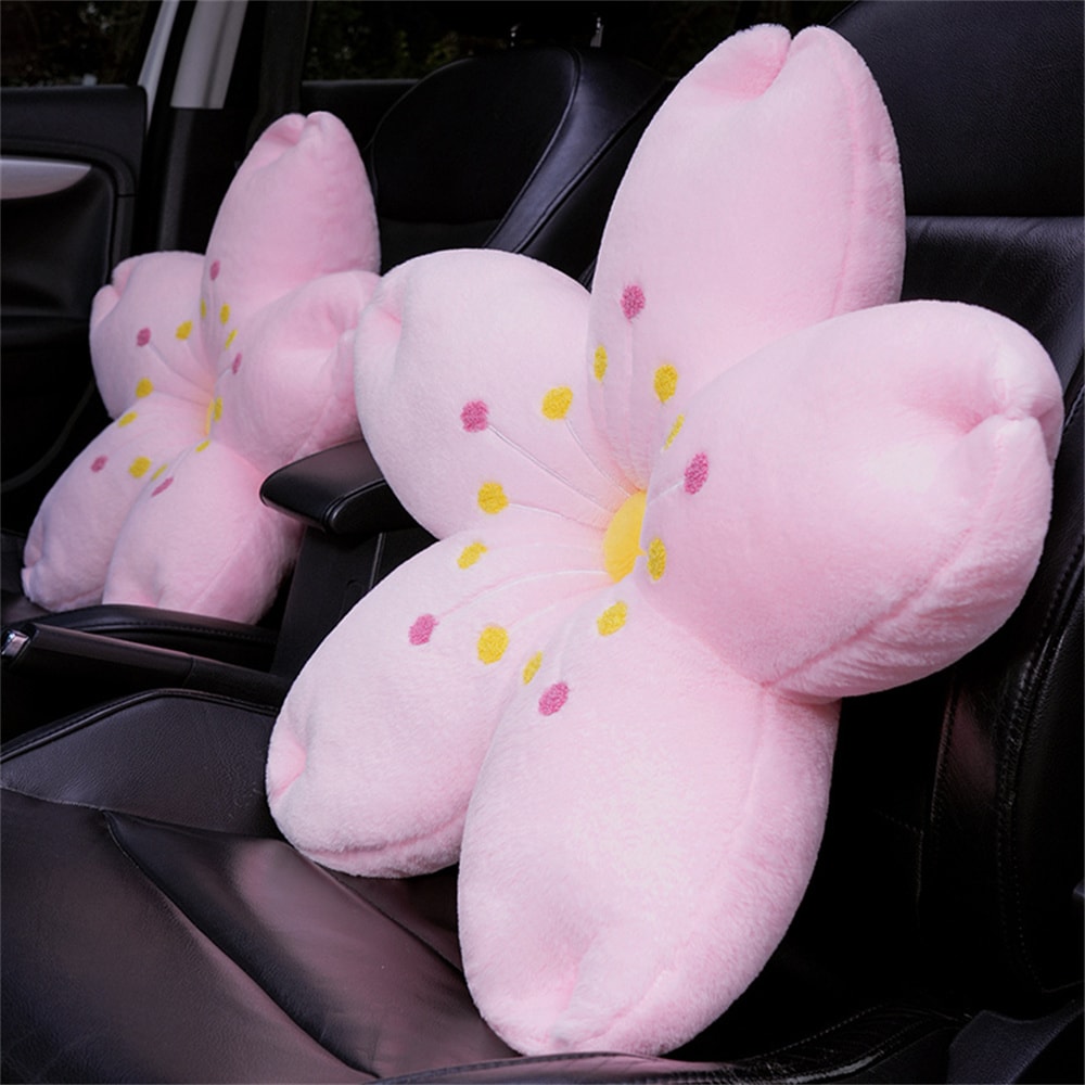 Cherry Blossom Floor Seat Cushion Plush Tatami Cushion Pink Cherry Petals Pillow 2