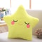 Soft Fluffy Star Cloud Moon Plush Pillow, Yellow Pink Blue Plushie Cushion, Shy Emotion Decoration