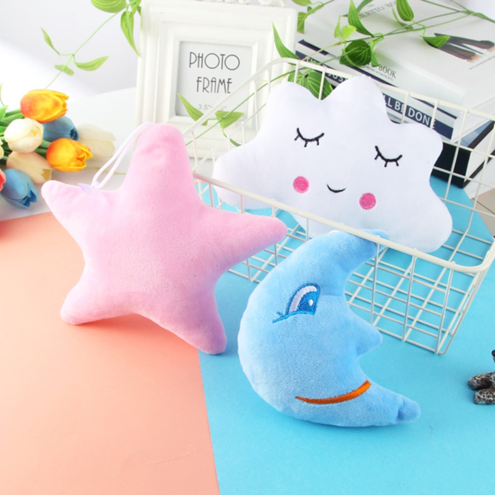 Soft Plush Moon Star Cloud Shaped Pillow Pink White Blue Stuffed Cushion For Children Room 2