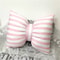 Office Lumbar Pillow, Stripe Bow Cushion Sofa Back Pillow, Photography Cushion