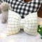 Office Lumbar Pillow, Stripe Bow Cushion Sofa Back Pillow, Photography Cushion