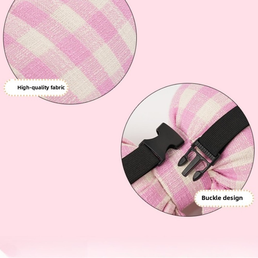 Car Headrest Neck Cushion Pillows Bowknot Pillows Car Seat Neck Rest Pillow Pink Car Accessories Fo 4