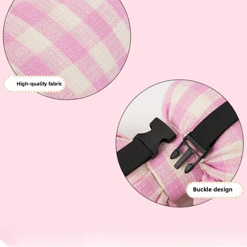 Car Headrest Neck Cushion Pillows Bowknot Pillows Car Seat Neck Rest Pillow Pink Car Accessories Fo 4