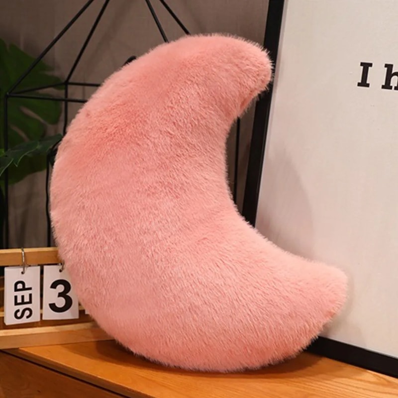 Soft Star Shape Stuffed Pillow New Moon Pattern Heart Plush Pink Color PP Cotton Valentine Day Gift 7