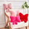 Cute Bow Throw Pillows Soft Bow Decorative Pillows With Faux Rabbit Fur Aesthetic Home Decor Bow 3