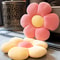 Pink Flower Pillow Bay Window Seat Cushion Girly Six Petal Flower Design For Kids Room 3