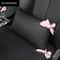 Pink Bow Universal Car Neck Pillow Four Seasons Ice Silk Waist Support Auto Seat Headrest Accessori 2